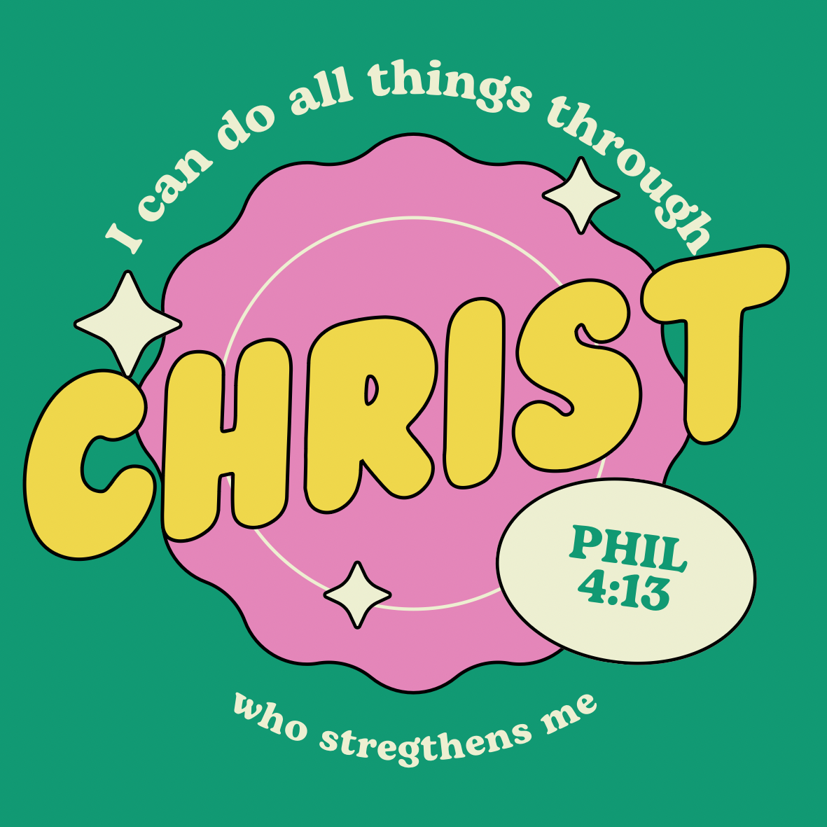Philippians 4:13 Sticker