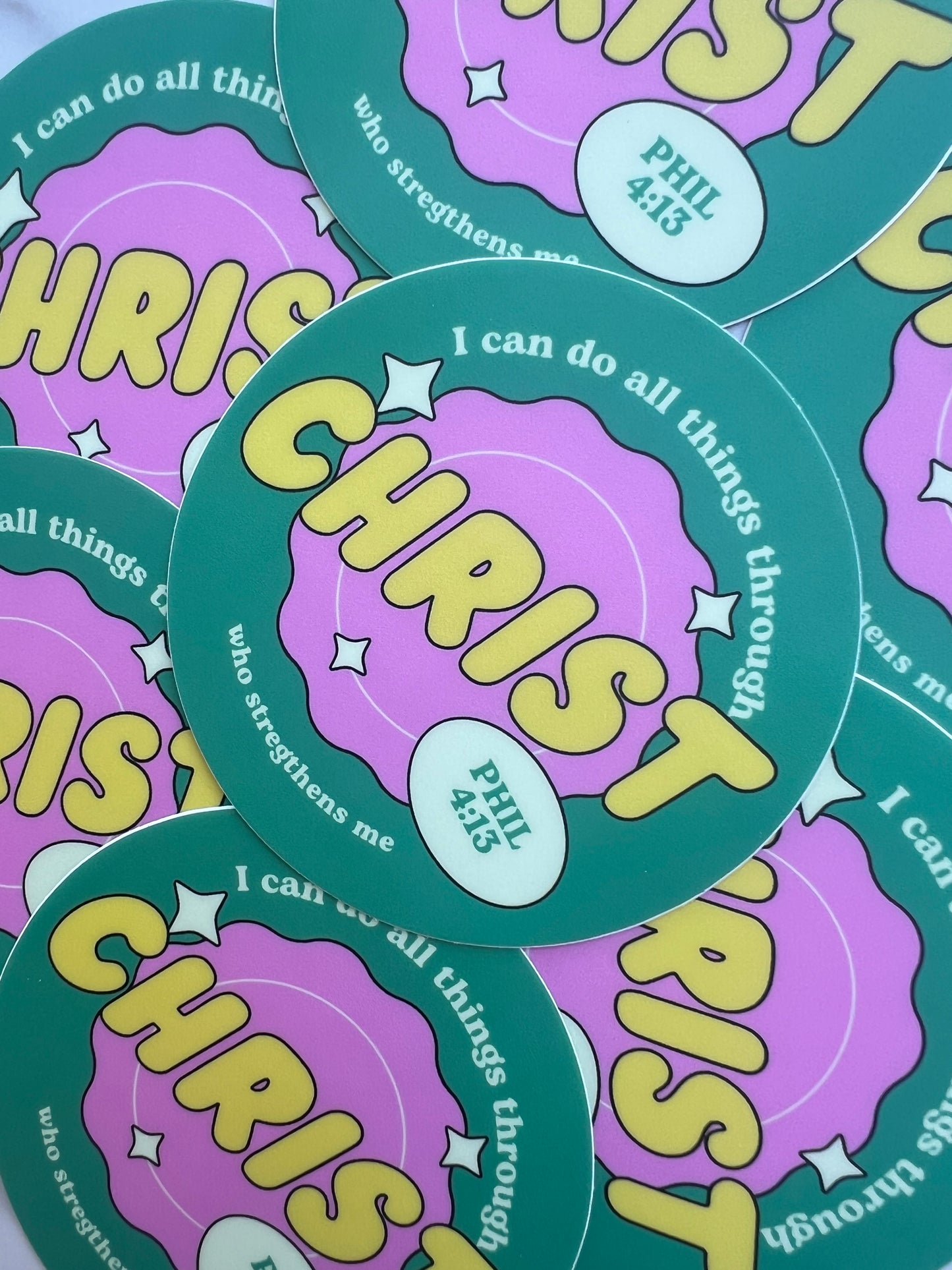 Philippians 4:13 Sticker